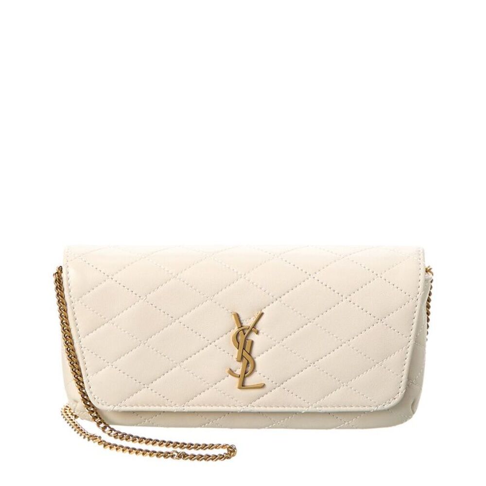 Saint Laurent Gaby Chain Quilted Leather Phone Holder